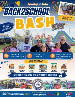 Annual Back2School Bash 8/15/26 in spanish